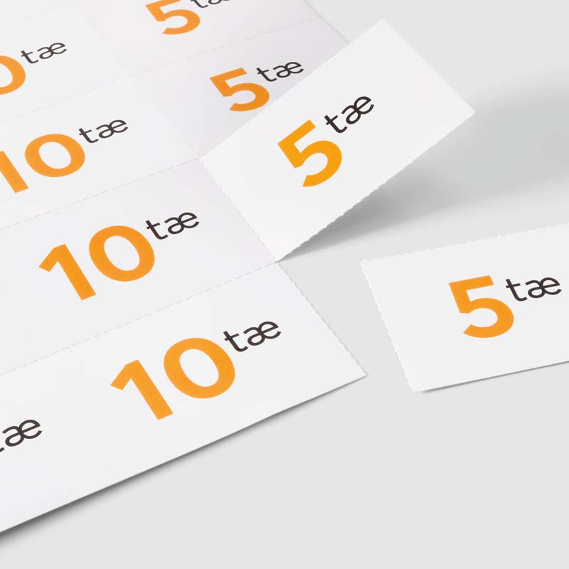 Coupons pré-découpés